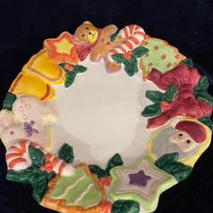 Nantucket Christmas Wreath Cookie Platter